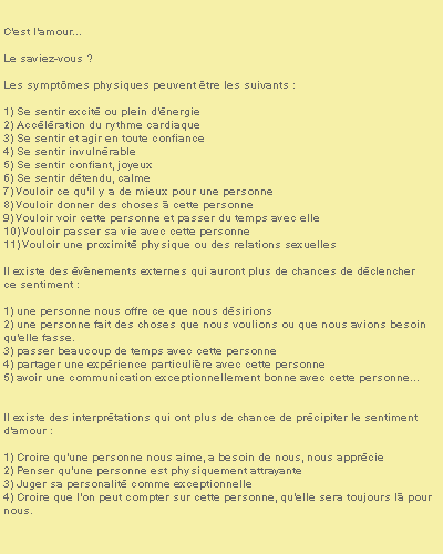 Comment savoir si nous sommes amoureux?